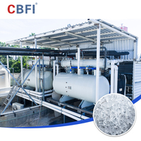 Machines à glace en tubes africaines de 5 tonnes, compatibles avec la production d'énergie solaire, équipées de filtres à eau et de stockage de glace.