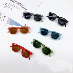 Новые модные Мультяшные очки с защитой от ультрафиолета милые детские очки в стиле ретро круглой формы детские солнцезащитные очки