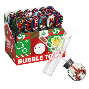 Qizhile 24 Pcs Kids Mini Zomer Bouwstenen Bubble Toverstok Leuk Speelgoed Buiten Kleurrijke Bubble Speelgoed Stok Bouwstenen