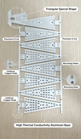 PCB personnalisé en aluminium à découpe en V triangulaire, PCB décoratif pour éclairage LED à dissipation thermique élevée, disposition et taille personnalisées