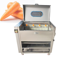 Machine à nettoyer les légumes en acier inoxydable, machine à laver les pommes de terre, machine à peler l'ail