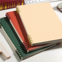 Carnet d'étudiant A5 créatif à dégradé macaron, reliure spirale perforée en PP, nouvelle arrivée, carnet à feuilles mobiles, agenda scolaire
