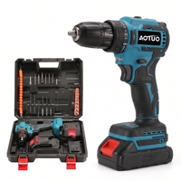 Vente directe en usine Ensemble d'outils électriques sans fil 21V Perceuse à percussion sans balai au lithium avec batterie OEM personnalisable