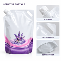 Pochette à bec verseur personnalisée imprimée en héliogravure pour aliments pour bébés avec bouchon rabattable anti-étouffement arrondi pour l'emballage de purée de fruits, yaourt, jus et gelée