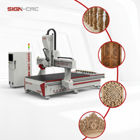 Router CNC SIGN de 4 Ejes, 1300x2500x400mm, Sistema SYNTEC con Husillo ATC de 9KW, Router CNC 3D para Madera/PVC para Fabricación de Gabinetes, Garantía de 2 Años