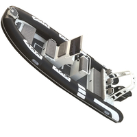 Bateaux pneumatiques RIB en aluminium RIB600 Orca Hypalon/PVC à grande vitesse en eau salée