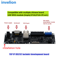 EPC Gen2 múltiples Lectura 4 puertos impinj fijo uhf módulo lector rfid con placa de desarrollo con TCP/IP rs232 SDK libre