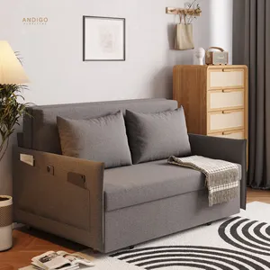 Tempat tidur Sofa lipat ruang tamu multifungsi, kain Modern desain baru