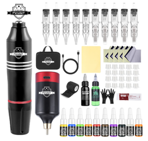 <span class=keywords><strong>Kit</strong></span> de Démarrage Complet Professionnel MiLo TB1002KIT pour Machine à Tatouer Rotative avec Encre Noire Certifié CE - Product Image 1
