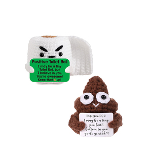 Poupée en crochet inspirante et faite main Positive Potato, figurine émotionnelle en forme de <span class=keywords><strong>caca</strong></span> pour le soutien positif, idéale comme cadeau - Product Image 3