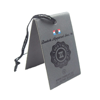 WD-HT25110 étiquette d'enveloppe de chaussette personnalisée replier l'étiquette de vêtement à tricoter en papier carton de carte étiquettes volantes pliées