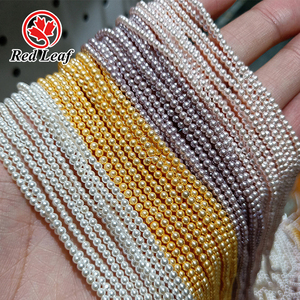 Redleaf Natural 2,3mm Perla de concha redonda Strand Perlas sueltas de colores para la fabricación de joyas - Product Image 2