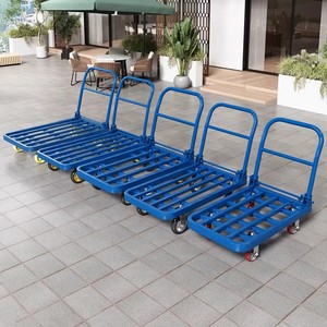 Heavy Duty <strong>Folding</strong> Hand Truck, 4-Wheel Collapsible Utility <strong>Cart</strong> for Transport - Product Image 2