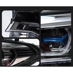 <span class=keywords><strong>Faro</strong></span> Anteriore per BMW Serie 5 G30 2018-2020, Gruppo Ottico Laser LED con Alloggiamento Blu, DRL Dorato, Proiettore Bicolore - Product Image 6