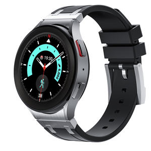 สายนาฬิกาซิลิโคนเหลวสำหรับ Samsung <span class=keywords><strong>Galaxy</strong></span> <span class=keywords><strong>Watch</strong></span> 6 <span class=keywords><strong>5</strong></span> 4แบบคลาสสิกไม่มีช่องว่างยางแฟชั่น - Product Image 6