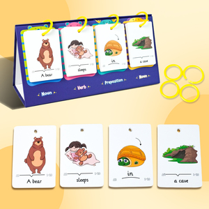 Kindergarten Classroom 80 Palabras Frases Tarjetas Venta CALIENTE Niños Iluminación Juguete Sentencia Construcción Flip <span class=keywords><strong>Chart</strong></span> - Product Image 2