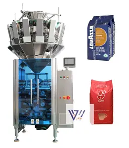 Customized vffs machine 10/14 heads auto weighing sealing dry fruit soft candy small packing machine