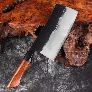 Couteau de chef <span class=keywords><strong>chinois</strong></span> forgé à la main, acier 3 couches avec manche en bois d'ébène, hachoir professionnel pour viande et légumes, pour la maison et les restaurants - Product Image 4