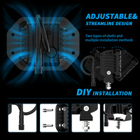 Projecteurs LED 4x4 de 3 pouces, 19,5W, 1143LM, faisceau large, blanc 6500K, éclairage tout-terrain, IP68 étanche pour camion, VTT, UTV