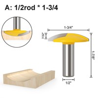 1pcs 12mm 1/2 "Shank 2-1/2" Wide Big Bowl Router Bit 2.5 "Radius Concave Radius Milling Work Wood Crown Bits