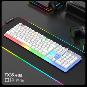 Set de Teclado y Ratón para Juegos con Cable, Retroiluminación RGB, Sensación Mecánica, Teclas Suspendidas, Teclado Impermeable para PC, Jugadores y Laptops - Product Image 5