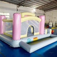 Maison de rebond gonflable commerciale château rebondissant château gonflable fête maison de rebond gonflable avec piscine et toboggan