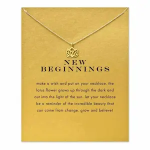 Africa Necklace New Beginnings Lotus Pendant Necklace Mothers Day Women's Jewellery