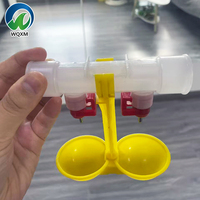 Mangeoire automatique pour poulets avec abreuvoir à tétine en PVC et bol d'eau pour volailles, oiseaux, caille, nouvel état pour usage agricole