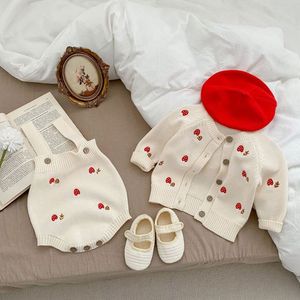 Automne nouveau-né tricot coton barboteuse enfant en bas âge garçons veste infantile tricoté vêtements ensemble bébé fille <span class=keywords><strong>pull</strong></span> - Product Image 2