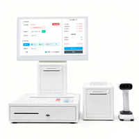 Terminal de point de vente tout-en-un avec imprimante à double écran tactile de 15,6 pouces, caisse enregistreuse, machine de point de vente Android, systèmes de point de vente pour restaurants