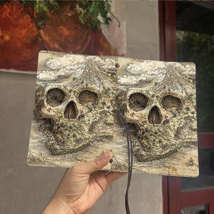 Bloc de notas A6, regalo de Acción de Gracias para cuñado para registrar recetas de parrilla y barbacoa con estampado de barco de <span class=keywords><strong>palmeras</strong></span> de isla en forma de calavera - Product Image 6