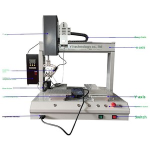 Machine <span class=keywords><strong>à</strong></span> <span class=keywords><strong>souder</strong></span> automatique de bureau <span class=keywords><strong>à</strong></span> tête unique et double plateforme pour PCB, <span class=keywords><strong>lampe</strong></span> LED, soudage par points/dragage de fils d'étain, origine Chine - Product Image 1