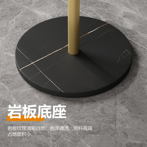 Perchero de pie moderno minimalista para dormitorio, con estante de almacenamiento de metal y losa de piedra de lujo ligero, Cactus Bag - Product Image 2