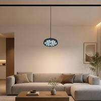 Luminaire suspendu en nid d'abeille moderne, lampe de plafond LED 48V pour salon, éclairage ambiant chaud