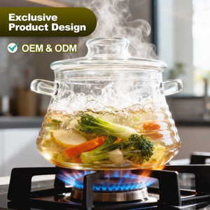 Juego <span class=keywords><strong>de</strong></span> Utensilios <span class=keywords><strong>de</strong></span> Cocina <span class=keywords><strong>de</strong></span> Vidrio Borosilicato Acanalado <span class=keywords><strong>de</strong></span> 3 Piezas, Ollas Comerciales para Restaurantes, Hoteles y Servicios <span class=keywords><strong>de</strong></span> Catering - Product Image 5