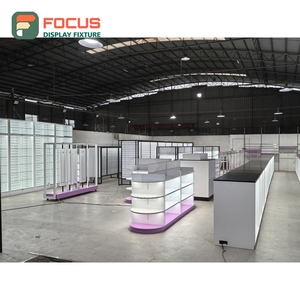 Luxury Wig Display Cabinet <b>Lighted</b> Glass Door Multi Drawer Shelf Hair Store Display Cabinet Center Unit - Product Image 1