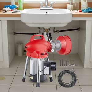 Machine de nettoyage de canalisations 5/8 po, 66 pi, avec tarière à alimentation manuelle pour un nettoyage efficace des drains - Product Image 2