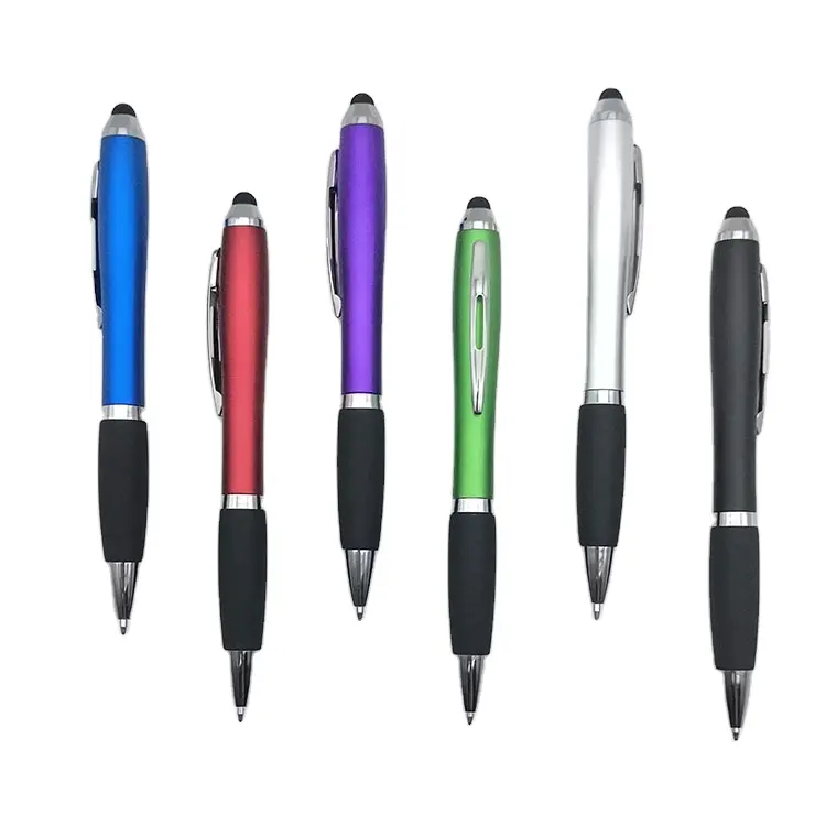 Ballpoint Pen 2 in 1 Tablet gambar Stylus, pena stylus layar kapasitif Pen