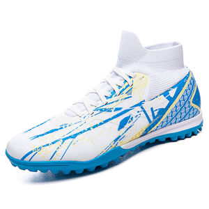 Chaussures de football antidérapantes d'hiver ODM OEM - Crampons TF à haute cheville pour enfants et adultes (personnalisables) Crampons moulés directement en usine - Product Image 4