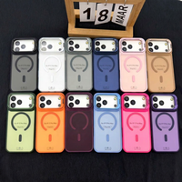 Étui magnétique pour iPhone 18 Pro Max, coque composite givrée TPU+PC avec support en alliage, compatible avec la charge sans fil
