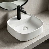 Meuble de toilette minimaliste Lavabos en céramique Lavabo vasque Salle de bain Salon Sanitaire Table Top Lavabos à main