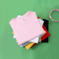 YCAN 79000B Kaos Anak Unisex 180g Katun Murni Kasual Polos Kerah Bulat Lengan Pendek Regular Fit Kaos Polos Penyerap Keringat Anti UV