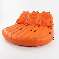 Bateau gonflable UFO orange sur mesure, 6 personnes, 3,7x2,5m, pour remorquage en lac ou parc aquatique