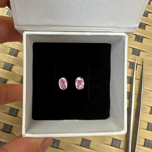 ต่างหูรูปไข่สีโรสโกลด์ประดับพลอยแบบมีร่อง ต่างหูห่วงสำหรับใส่ทุกวัน ดีไซน์ทันสมัย ของขวัญเครื่องประดับแฟชั่นวินเทจสำหรับผู้หญิง - Product Image 1