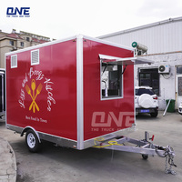 Mini remorque de nourriture carrée de 3m remorque de crème glacée camion de nourriture mobile chariot de nourriture de restaurant remorque de tacos rapides avec équipement de cuisine