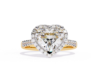2.00 Carat IGI Certified Heart Cut Lab Grown Diamond Eco Friendly 18K Gold Customizable Engagement <b>Ring</b> From India - Product Image 1