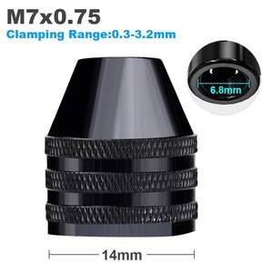 Adaptateur de <span class=keywords><strong>mandrin</strong></span> de perceuse sans clé M7 M8 Mini, pince à vis 0,3-3,2 mm, à changement rapide, à trois griffes, manuel, en cuivre, 30000 - Product Image 2