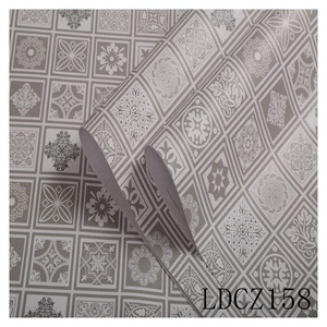 Modern Style Embossed Anti-Static PVC Peel and Stick Waterproof <strong>Tile</strong> Wallpaper <strong>Stickers</strong> for <strong>Bathrooms</strong> - Product Image 1
