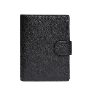 Genuine Cow Leather Men's Short <b>Wallet</b> with <b>RFID</b> Blocking Top Layer and Polyester Lining - Product Image 5