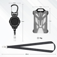 Porte-badge rétractable Handy Booms Fishing GF04, porte-carte d'identité tactique, porte-badge robuste pour la sécurité au bureau